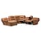 Baxton Studio Mistral Brown 6-Piece Sectional with Recliners Corner Lounge Suite 129-7128 - alternate 3